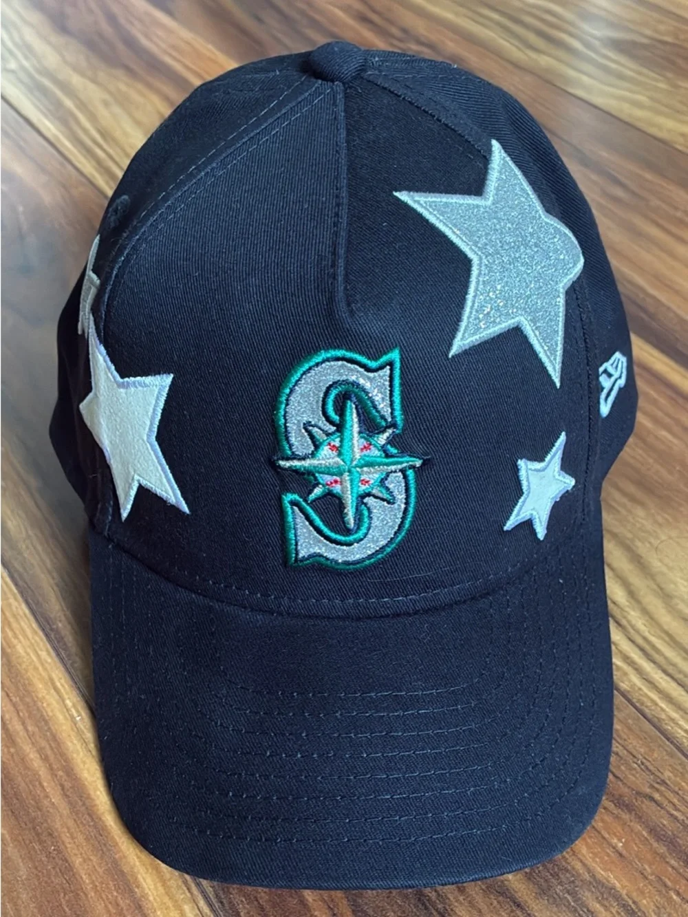 Seattle Mariners Kids Glitter Star Patches Cap